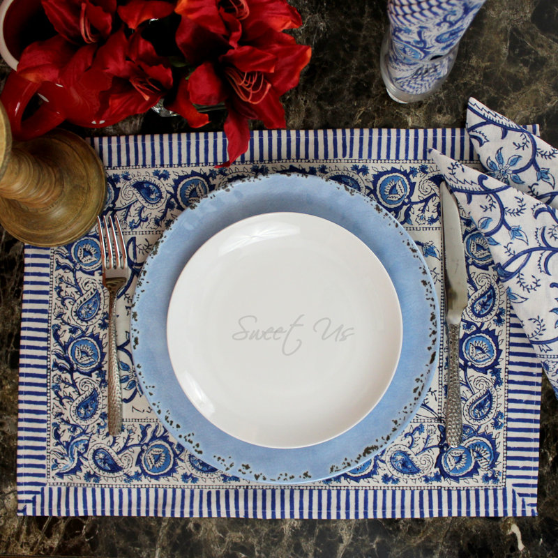 Vine Block 19" Cotton Placemat