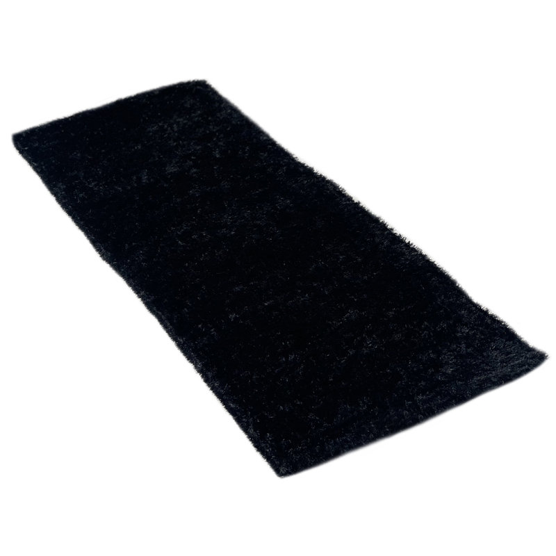 Fanchon Bath Mat, 24" W x 60" L, Black