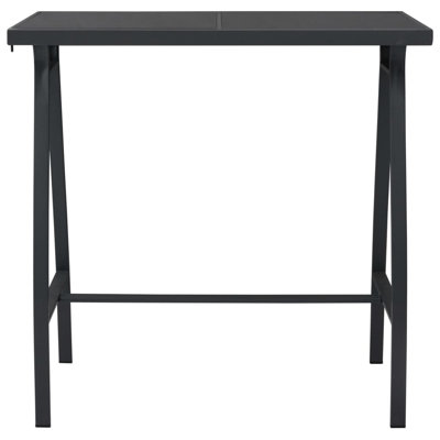 Arnfrid Rectangular Metal Outdoor Bar Table , 110cm cm W 60cm cm D