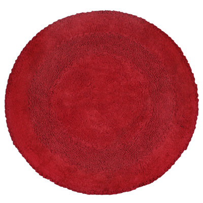 Plush Cotton Round shape bath Rug