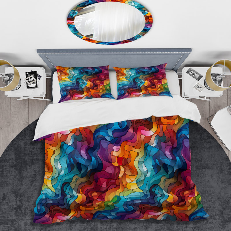 Ensemble de housse de couette Popart, Housse de couette pour très grand lit et 2 très