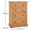 Castillon 4 Drawer 91.7Cm W Remove Chest of Drawers