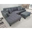 Canapé modulaire en microfibre avec repose-pieds Pritesh-1540828727-1540828725