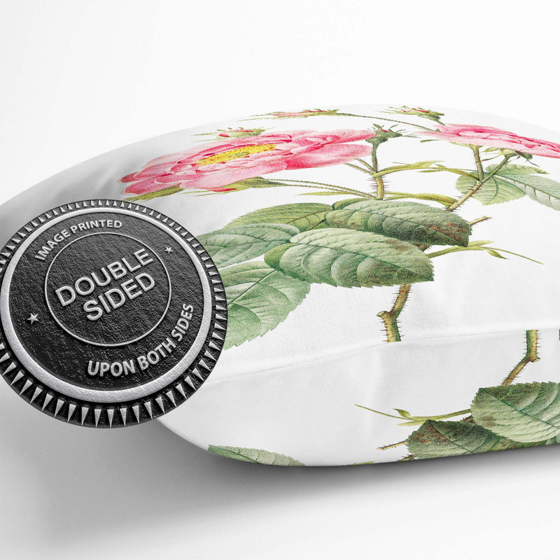 Floral Square Cushion, 55cm H x 55cm W x 20cm D