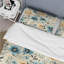 Ensemble de housse de couette à motif floral bleu, beige et chic rétro I-477641870