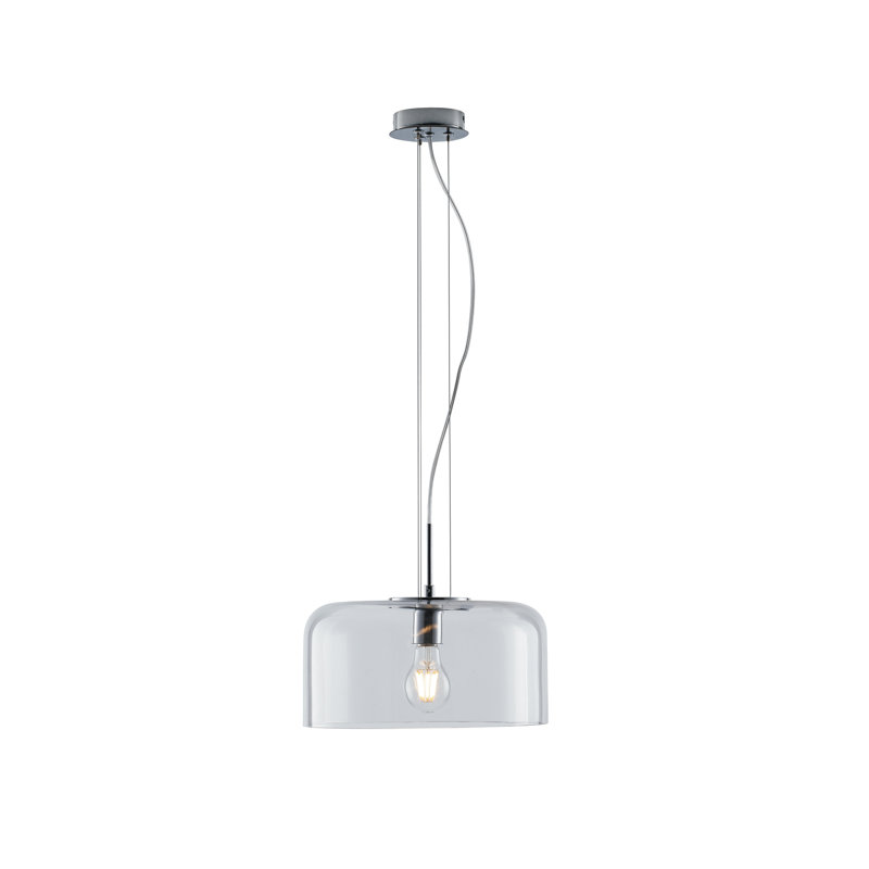 Souderton 1 - Light Drum Pendant, Transparent, Transparent, 20Cm H x 40Cm W x 40Cm D