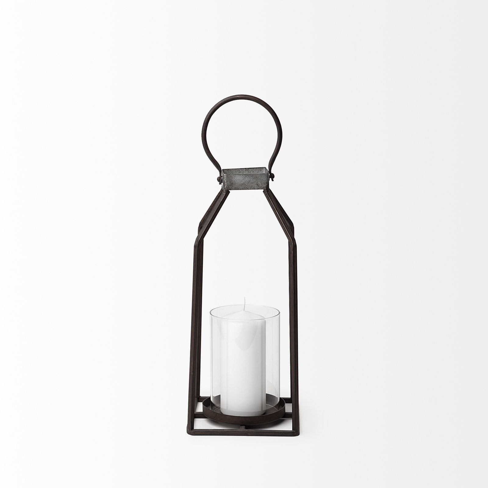 Tabletop Lantern, 16.25" H x 5.5" W x 5.5" D