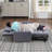 3-In-1 Adjustable Backrest Telescopic Sofa Bed