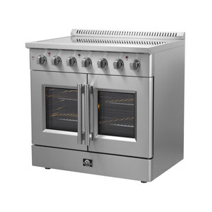 ZLINE 36 in. 5.2 Cu. ft. 6 Burner GAS Range with Convection GAS Oven in Stainless Steel (SGR36)