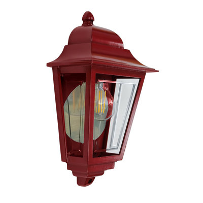 Angenita 32.5cm H Clear Glass Outdoor Wall Lantern