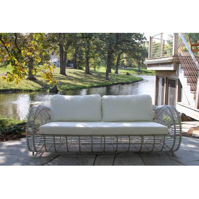 Dochi 80'' High-Density Polyethylene (HDPE) Wicker Outdoor Patio Sofa