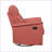 Recliners, 360° Swivel Glider Manual Recline Top Grain Leather Match Ruby Red Living Room Chair | Solid Wood|Plywood Frame-1303028142