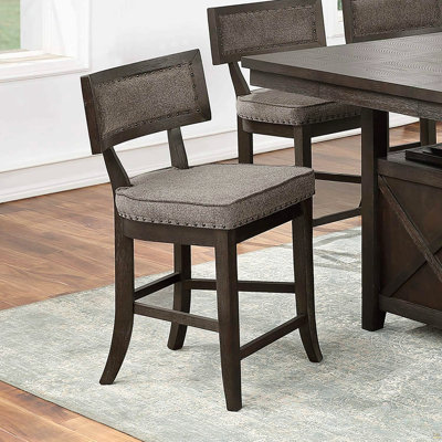 Kitchen Dining Room Chairs Solid Wood & Veneer 2Pcs High Chair Set