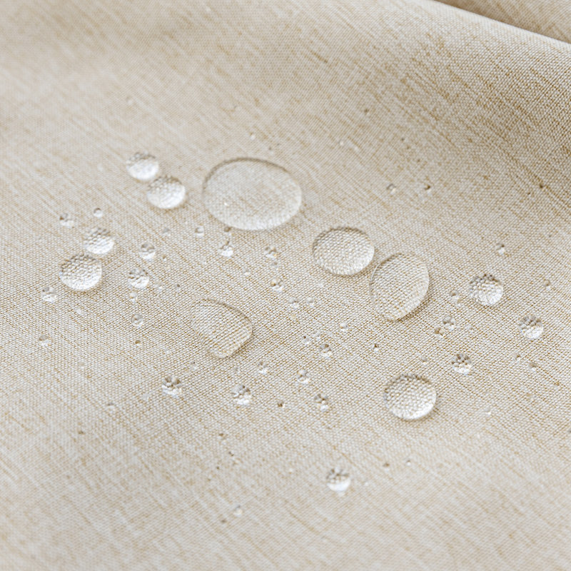 Linen Textured Shower Curtain and Hooks Set, Cream
