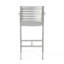 Ensemble de 2 tabourets d'extérieur avec cadre en aluminium antirouille 29,50 po d'extérieur, argent