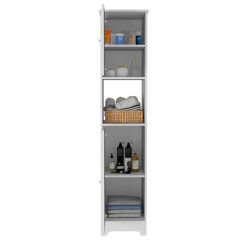 Brighton 1-Shelf Linen Cabinet, White