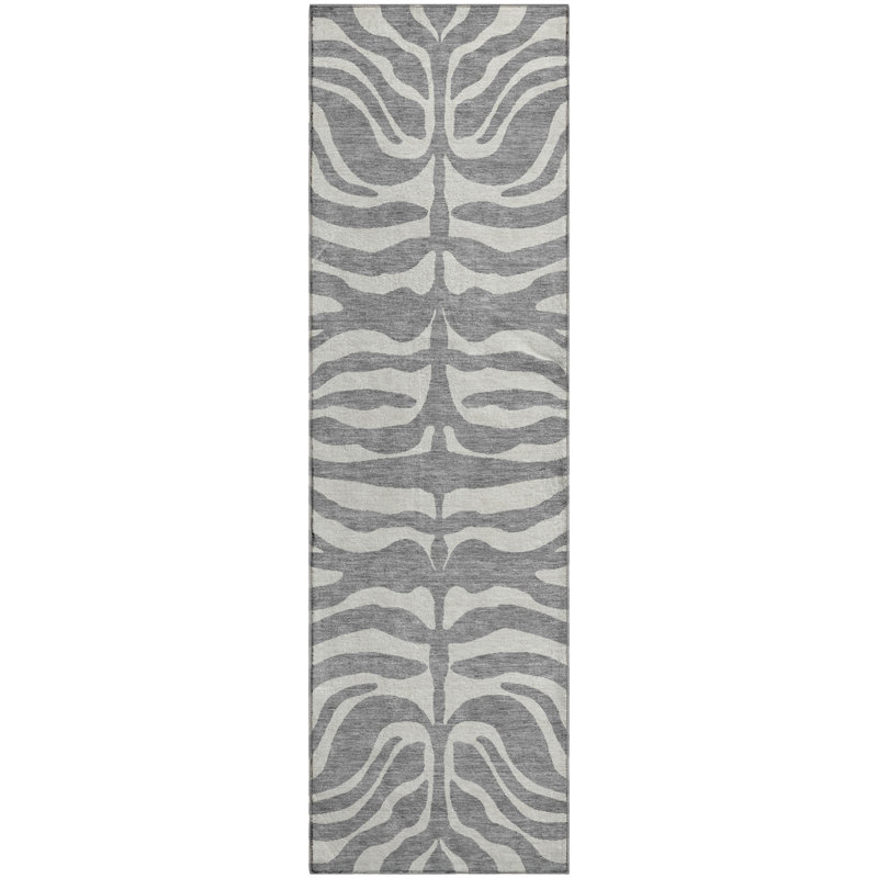 Premium Machine Washable Goulven AMF1042 Animal Print Rug, Runner 2'3" x 7'6"