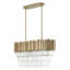 7 - Light Unique / Statement Geometric Chandelier with Crystal Accents