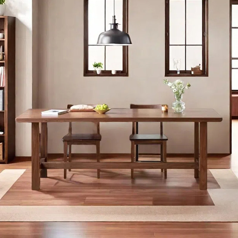 Modern wide dining table, 29.53"H x 78.74"L x 35.43"W