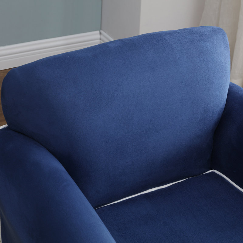 Fauteuil pour enfant avec repose-pieds Aalborg, Bleu