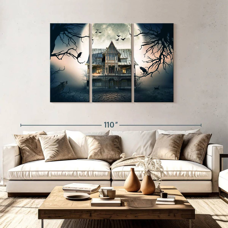 Maison hantée sinueuse, H 48 po x l 74 po