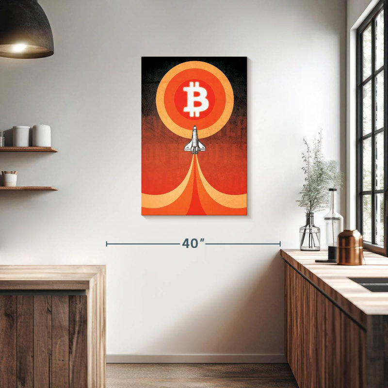 Oberle Bitcoin To The Moon, 36" H x 24" W