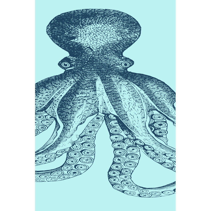 Octopus Triptych II - Wrapped Canvas Print, 46cm H x 30cm W x 3.8cm D
