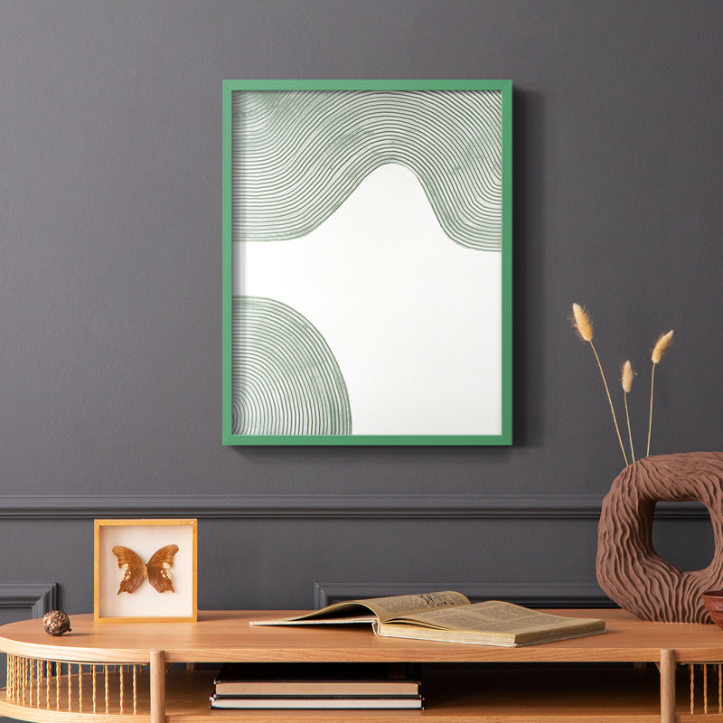 «Get Going IV», reproduction encadrée - bois massif, H 10 po x l 8 po, Vert