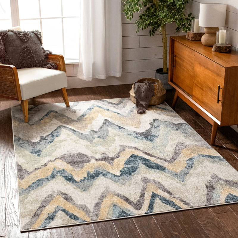Rodeo Chevron Synthetic Area Rug, Rectangle 120 x 160 cm
