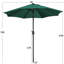 Parasol de marché 9pi avec bouton poussoir-111781683