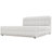 King Size Upholstered Platform Bed, White-586053555-586053554