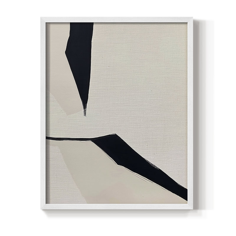 "ABSTRACT Series DCXLII" par J Paul, Blanc / Blanc, H 21 po x l 17 po
