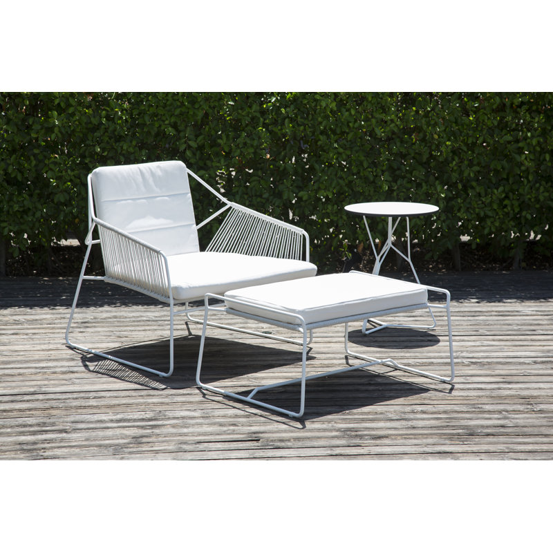 Sandur Outdoor Lounge Chair, Clay/White