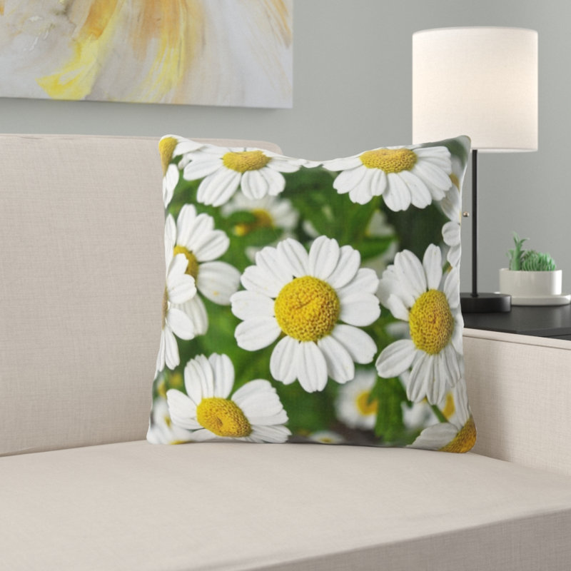 Floral Microsuede Throw Pillow