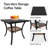3 Pcs Outdoor Patio  Rocking Rattan Conversation Set Wicker Patio Furniture With Thick Cushions Rocker Chair And 2-Tier Coffee Table For Garden, Porch, Backyard