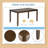 45.5" Retro Wooden Dining Table for 4, Solid Wood Legs, Easy Assembly, Kitchen, Living Room, Restaurant (Chairs Not Included)