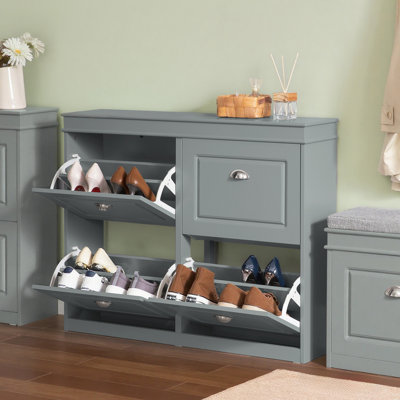 Moriah 16 Pair Shoe Storage Bench