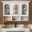 Armoire de salle de bain murale moderne avec miroir et tablettes réglables, idéale pour un rangement compact et élégant