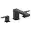 90 Degree Double Handle Deck Mounted Roman Tub Faucet Trim-1258299410