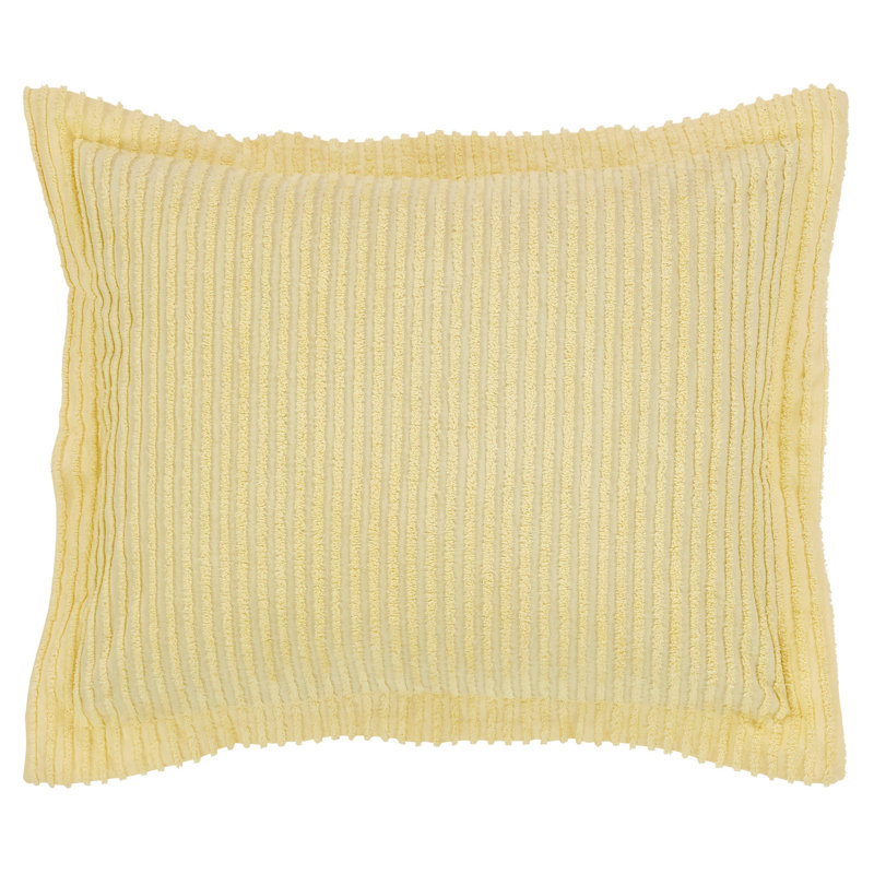 Julian Yellow Cotton Embroidered Standard Sham