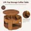Table basse à plateau relevable Farmhouse