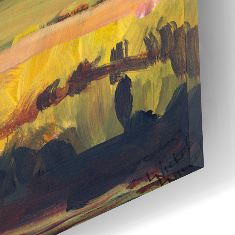«On The Road» par Linda Nickell, H 12 po x l 16 po x P 0,13 po