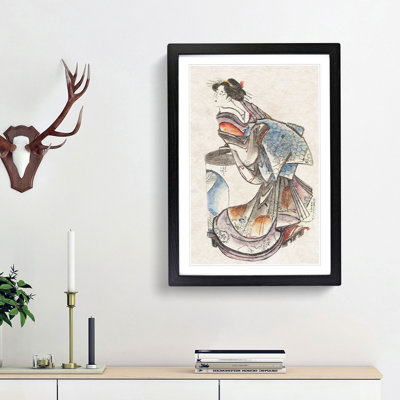 Geisha Sketch by Katsushika Hokusai - Picture Frame Graphic Art Print