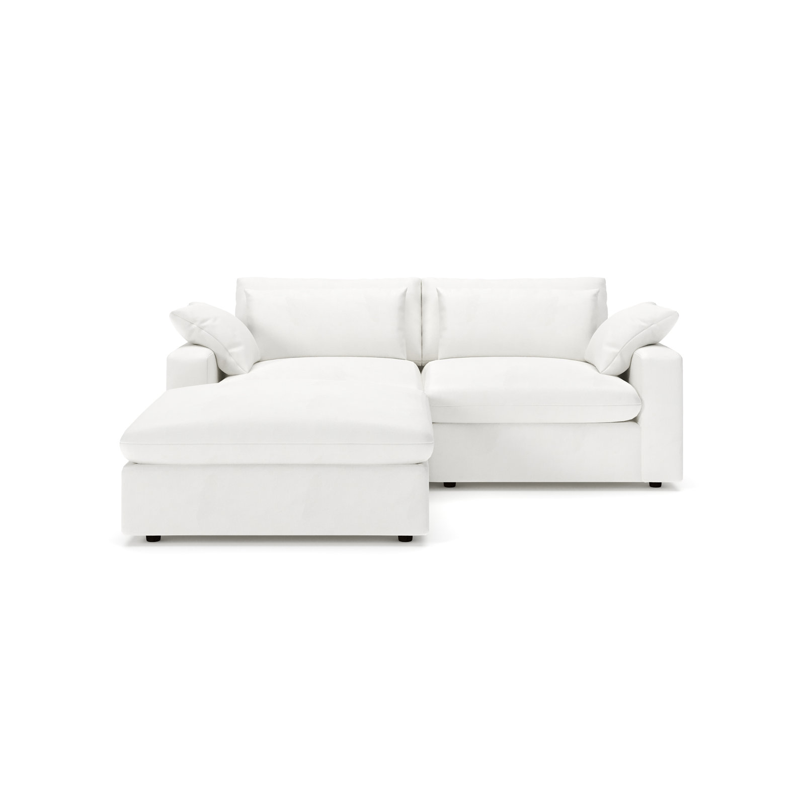 Remy Reversible Sectional, Classic Bleach White Twill