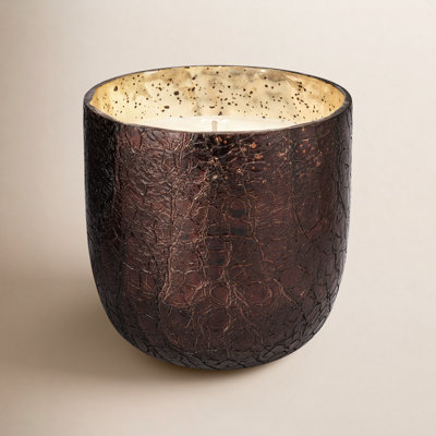 ILLUME Noble Holiday Midnight Pumpkin Large Crackle Glass Candle