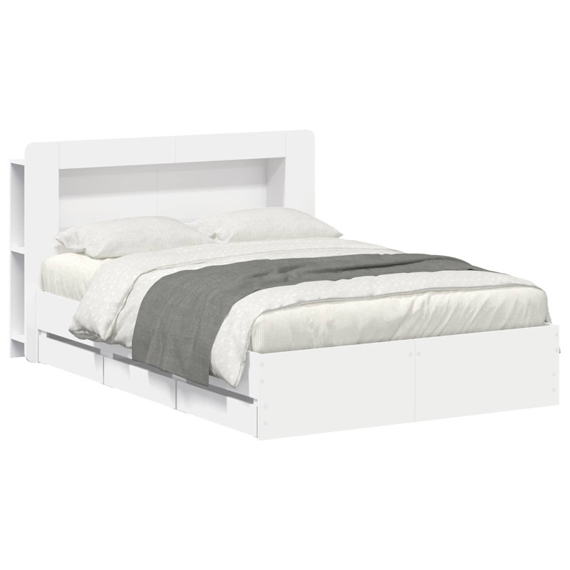 Bed Frame, Kingsize (5'), White
