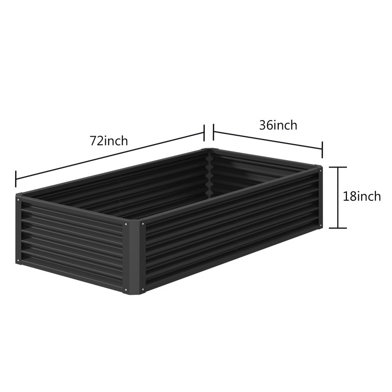 Platebande surélevée rectangulaire 6X3X1.5Ft