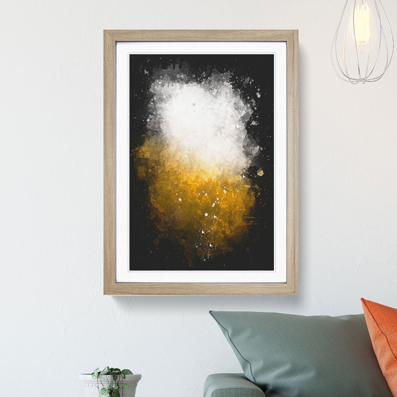 Golden Sun over the Forest - Framed Print, Oak Framed, 33cm H x 24cm W x 2cm D