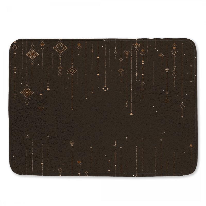 Tapis de bain à motif géométrique Art Deco, 34in W x 21in L