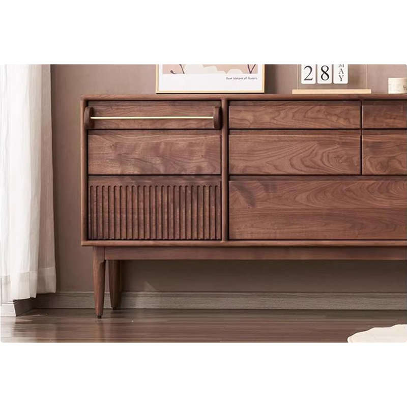 Commode d'appoint en bois simple et élégante, Noyer